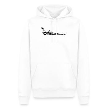 Race Dragster - Sweat à capuche Premium bio Homme - blanc - Devant - Nico (187cm)