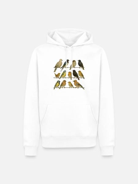Bird Watcher Bird Lover - Men’s Premium Organic Hoodie - white