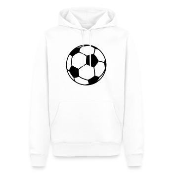 football / ball 1c - Sweat à capuche Premium bio Homme - blanc - Devant - Nico (187cm)