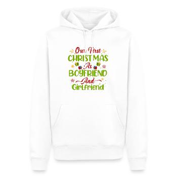 Beziehung Weihnachtstag Freund Freundin - Männer Premium Bio Hoodie - Weiß - Vorne - Nico (187cm)