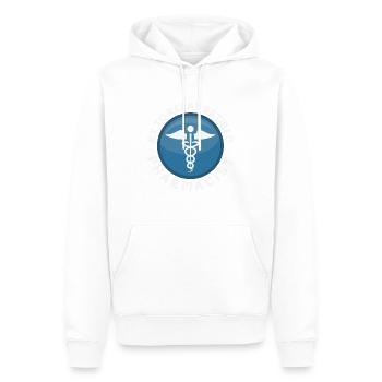 Pharmacien à la retraite Pharmacie à la retraite - Sweat à capuche Premium bio Homme - blanc - Devant - Nico (187cm)