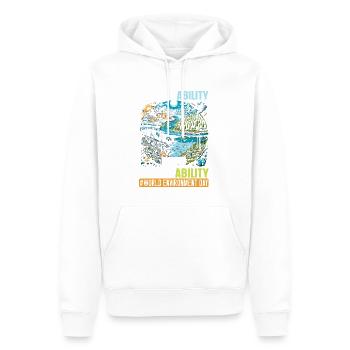 Jour de la Terre, Environnementalistes, Journée mondiale de l’environnement - Sweat à capuche Premium bio Homme - blanc - Devant - Nico (187cm)