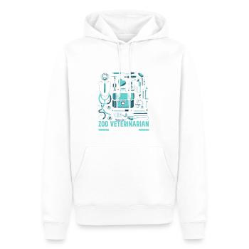 Zoo Dyrlæge Dyrlæge - Herre Premium økologisk hoodie - hvid - Foran - Nico (187cm)