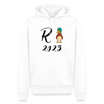 Ente Rente 2025 Pension Ruhestand Opa Oma Rentner - Männer Premium Bio Hoodie - Weiß - Vorne - Nico (187cm)