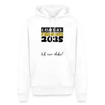 Confirmation 2025 livre d'or cadeau filles garçons - Sweat à capuche Premium bio Homme - blanc - Devant - Nico (187cm)