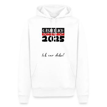 Communion 2025 Guest Book Gift Girls Boys - Men’s Premium Organic Hoodie - white - Front - Nico (187cm)