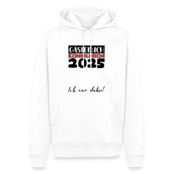 Communion 2025 Guest Book Gift Girls Boys - Men’s Premium Organic Hoodie - white - Front - Nico (187cm)