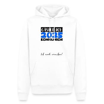 Communion 2025 Guest Book Gift Girls Boys - Men’s Premium Organic Hoodie - white - Front - Nico (187cm)