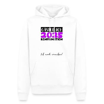 Confirmation 2025 Guestbook Decoration Girls Boys - Men’s Premium Organic Hoodie - white - Front - Nico (187cm)