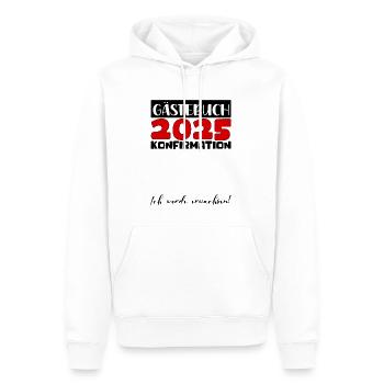 Confirmation 2025 Guestbook Decoration Girls Boys - Men’s Premium Organic Hoodie - white - Front - Nico (187cm)