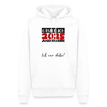 Jugendweihe 2025 Livre d’or Cadeau Filles Garçons - Sweat à capuche Premium bio Homme - blanc - Devant - Nico (187cm)