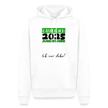 Jugendweihe 2025 Gästebuch Geschenk Mädchen Jungen - Männer Premium Bio Hoodie - Weiß - Vorne - Nico (187cm)
