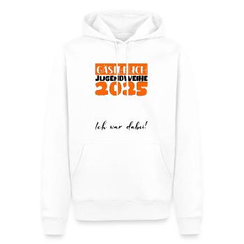 Jugendweihe 2025 Gästebuch Geschenk Mädchen Jungen - Männer Premium Bio Hoodie - Weiß - Vorne - Nico (187cm)