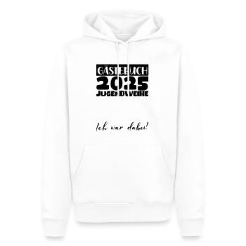 Jugendweihe 2025 Livre d’or Cadeau Filles Garçons - Sweat à capuche Premium bio Homme - blanc - Devant - Nico (187cm)