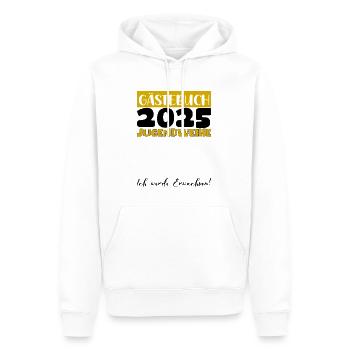 Jugendweihe 2025 Livre d’or Cadeau Filles Garçons - Sweat à capuche Premium bio Homme - blanc - Devant - Nico (187cm)