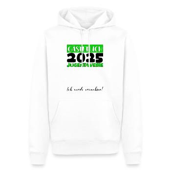 Jugendweihe 2025 Livre d’or Cadeau Filles Garçons - Sweat à capuche Premium bio Homme - blanc - Devant - Nico (187cm)