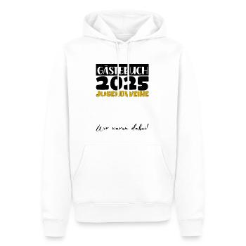 Jugendweihe 2025 Livre d’or Cadeau Filles Garçons - Sweat à capuche Premium bio Homme - blanc - Devant - Nico (187cm)