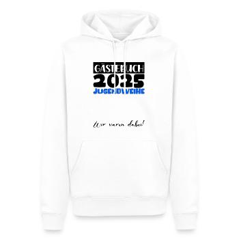 Jugendweihe 2025 Livre d’or Cadeau Filles Garçons - Sweat à capuche Premium bio Homme - blanc - Devant - Nico (187cm)