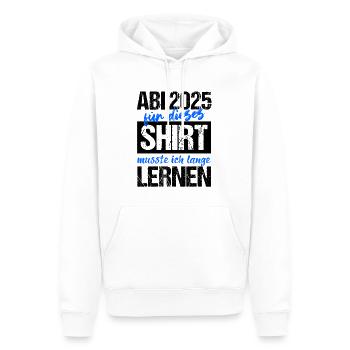 Abi 2025 Gymnase Cadeau de fin d’études Abitur 2025 - Sweat à capuche Premium bio Homme - blanc - Devant - Nico (187cm)