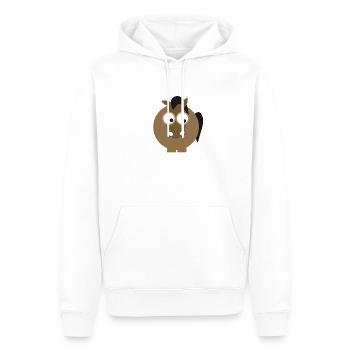 Pferd - Männer Premium Bio Hoodie - Weiß - Vorne - Nico (187cm)