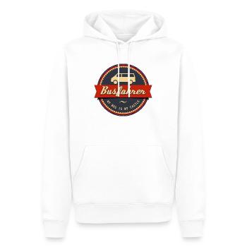 Busfahrer Retro - Männer Premium Bio Hoodie - Weiß - Vorne - Nico (187cm)