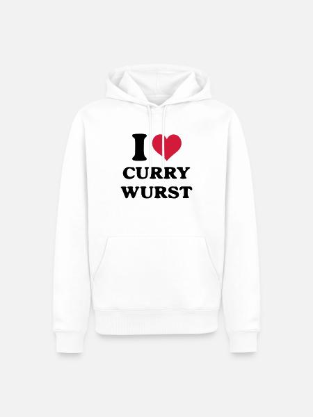 Currywurst i love - Men’s Premium Organic Hoodie - white