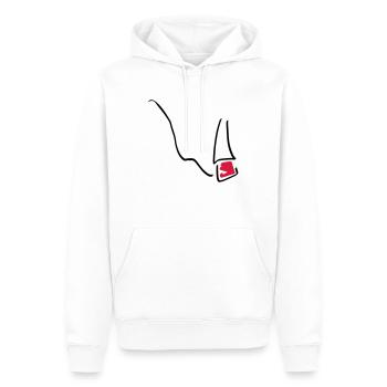 cigarette_01 - Männer Premium Bio Hoodie - Weiß - Vorne - Nico (187cm)