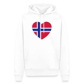Coeur Norvège - Sweat à capuche Premium bio Homme - blanc - Devant - Nico (187cm)