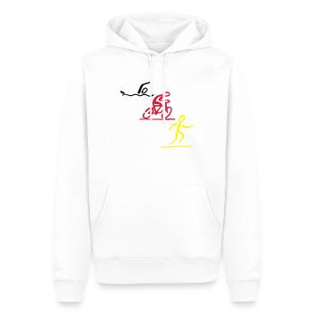 triatlon - Men’s Premium Organic Hoodie - white - Front - Nico (187cm)