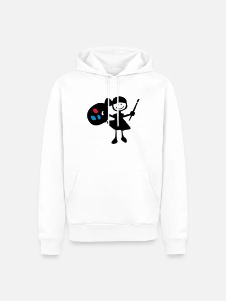 painter_girl - Men’s Premium Organic Hoodie - white
