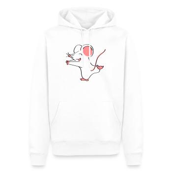 Mäusepaar Teil 1 - Männer Premium Bio Hoodie - Weiß - Vorne - Nico (187cm)
