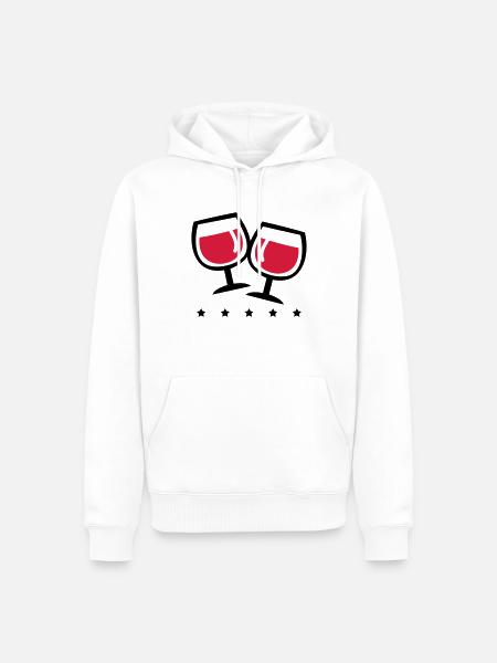 wein_symbol_pp2 - Men’s Premium Organic Hoodie - white