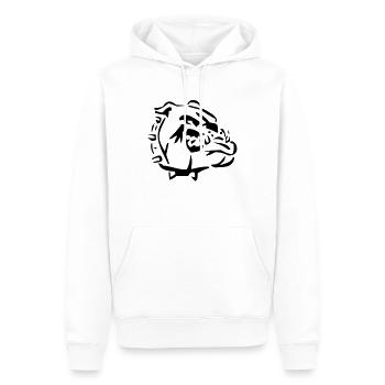 Bulldogge - Männer Premium Bio Hoodie - Weiß - Vorne - Nico (187cm)