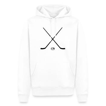 ice hockey stick puck Eis Hockey Schläger - Männer Premium Bio Hoodie - Weiß - Vorne - Nico (187cm)