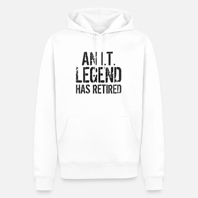 Retraite informatique retraité - Sweat à capuche Premium bio Homme - blanc