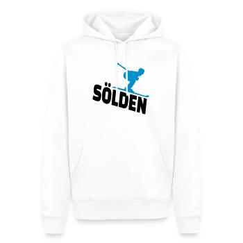 Sölden - Männer Premium Bio Hoodie - Weiß - Vorne - Nico (187cm)