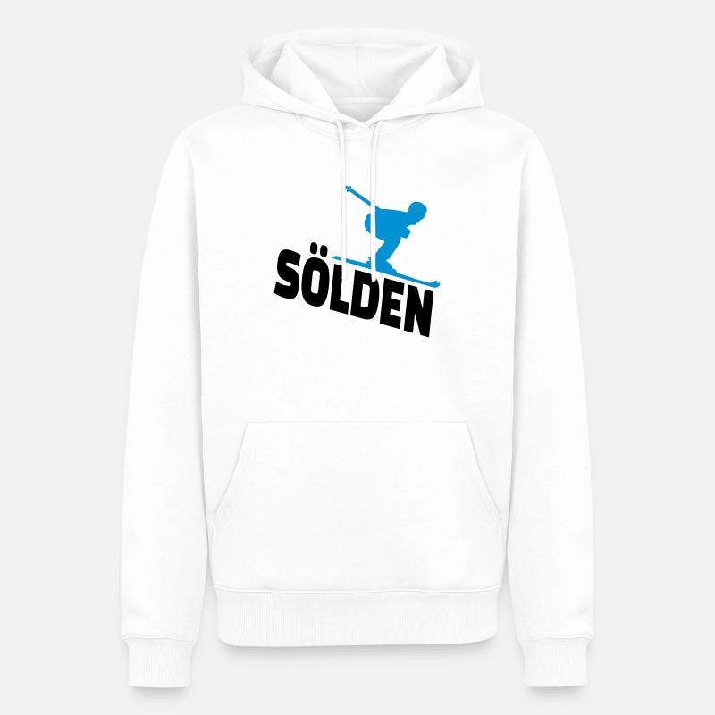 Sölden - Männer Premium Bio Hoodie - Weiß