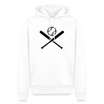 Softball - Männer Premium Bio Hoodie - Weiß - Vorne - Nico (187cm)