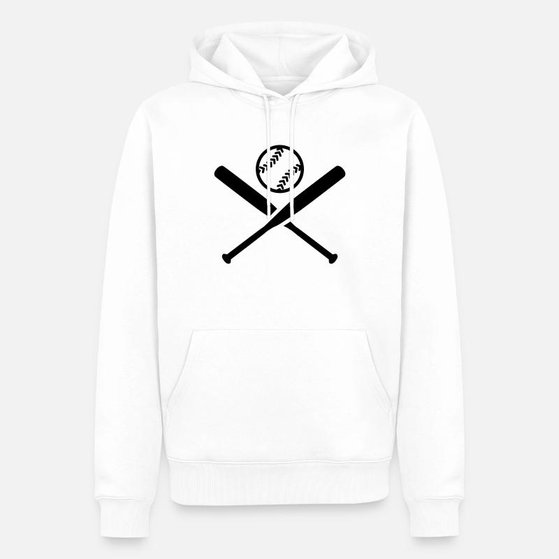 Softball - Männer Premium Bio Hoodie - Weiß