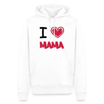 i_love_mama_2 - Männer Premium Bio Hoodie - Weiß - Vorne - Nico (187cm)