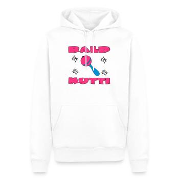 Bald mutti - Sweat à capuche Premium bio Homme - blanc - Devant - Nico (187cm)