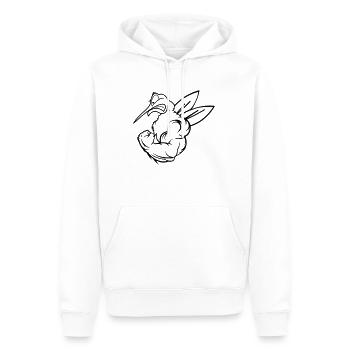 starke_muecke_mosquito_01 - Männer Premium Bio Hoodie - Weiß - Vorne - Nico (187cm)