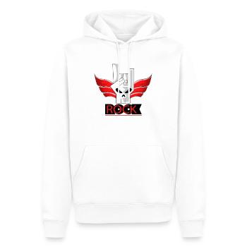 rock hand - Men’s Premium Organic Hoodie - white - Front - Nico (187cm)