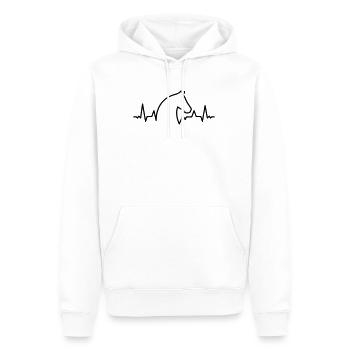 belle conception de chevaux - Sweat à capuche Premium bio Homme - blanc - Devant - Nico (187cm)