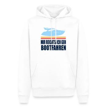 Boot Kapitän Lustige Sprüche Motorboot - Männer Premium Bio Hoodie - Weiß - Vorne - Nico (187cm)