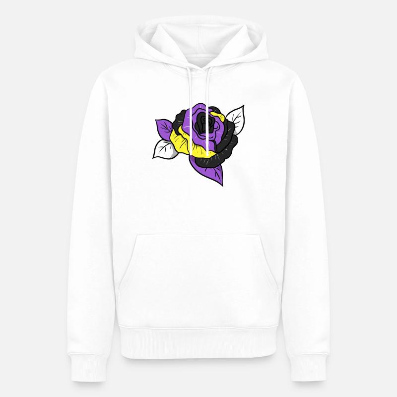 Nonbinary Pride Rose Nonbinary Pride - Männer Premium Bio Hoodie - Weiß