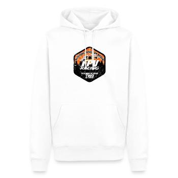 Altitute Speed or Brain - FPV Race - Männer Premium Bio Hoodie - Weiß - Vorne - Nico (187cm)
