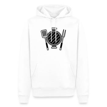 BBQ Grillmeister Kohlegrill Grillfest - Männer Premium Bio Hoodie - Weiß - Vorne - Nico (187cm)