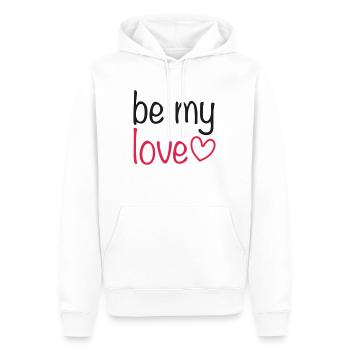 be my love - Männer Premium Bio Hoodie - Weiß - Vorne - Nico (187cm)