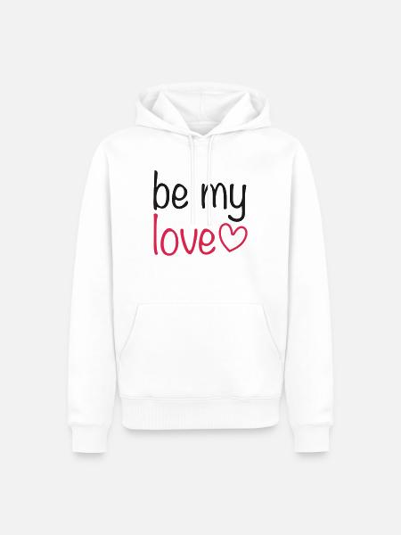 be my love - Männer Premium Bio Hoodie - Weiß